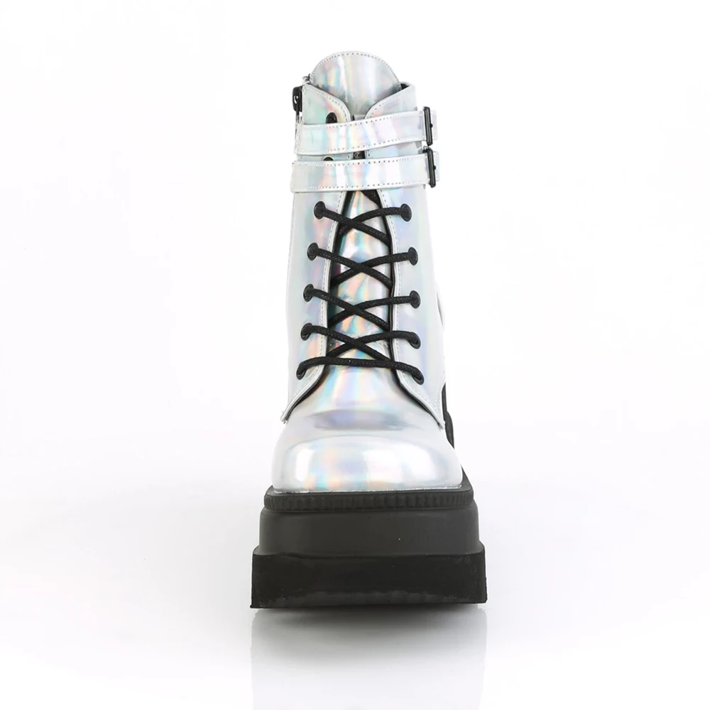 Femme Argent Bottines Demonia Shaker-52 - france KTO-3325571