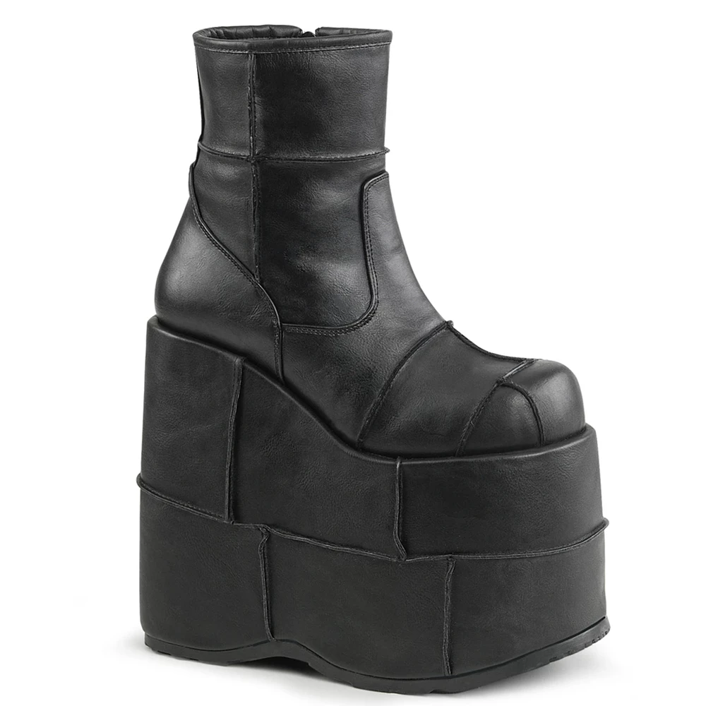 Homme Noir Bottines Demonia Stack-201 - france LFX-5162064