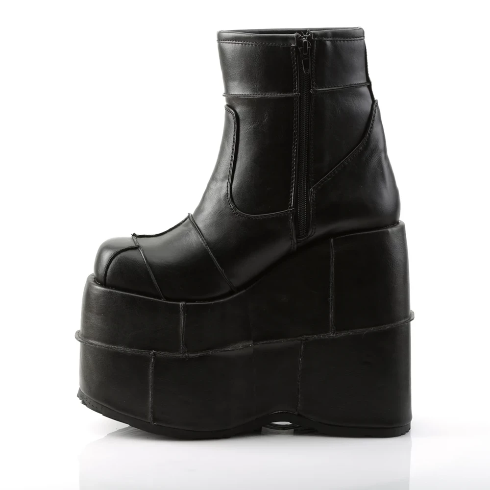 Homme Noir Bottines Demonia Stack-201 - france LFX-5162064