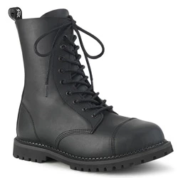 Homme Noir Bottines Demonia Riot-10 - france OLC-7466868