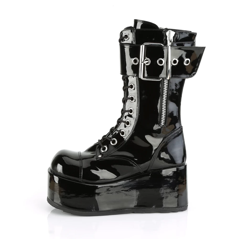 Homme Noir Bottines Demonia Petrol-150 - france TNK-9049307