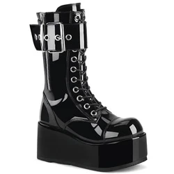 Homme Noir Bottines Demonia Petrol-150 - france TNK-9049307