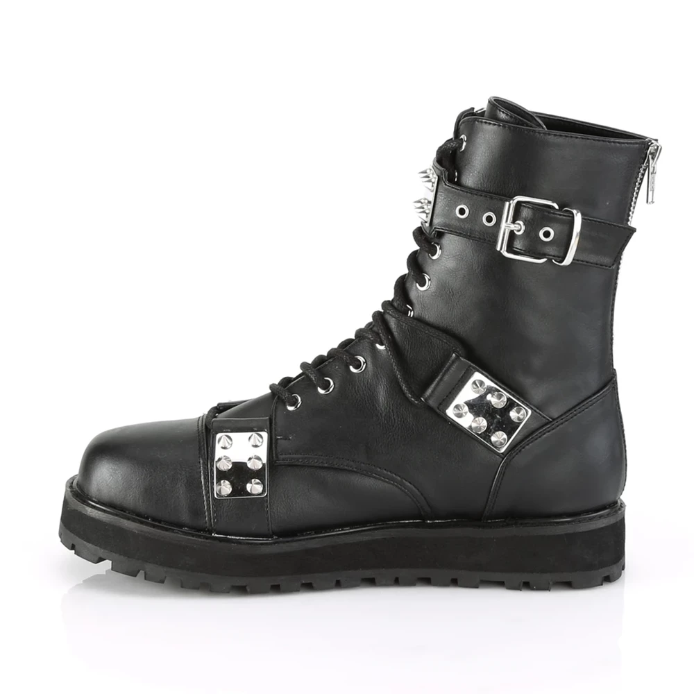 Homme Noir Bottines Demonia Valor-280 - france AXH-0781843