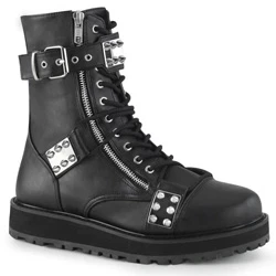 Homme Noir Bottines Demonia Valor-280 - france AXH-0781843