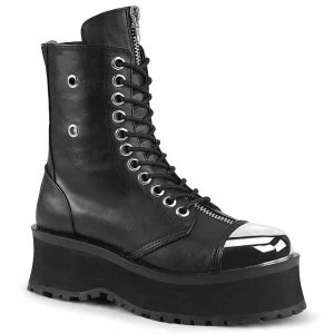 Homme Noir Bottines Demonia Gravedigger-10 - france SRD-5846619