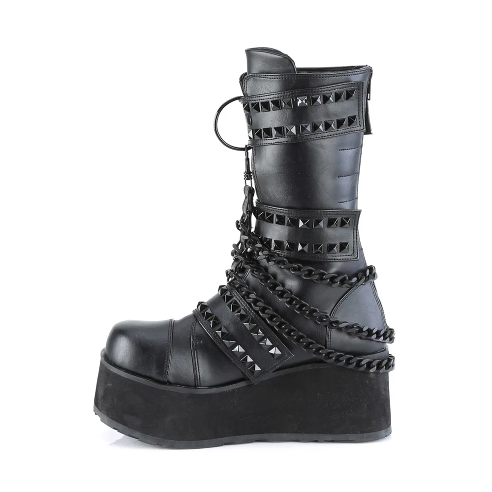 Homme Noir Bottines Demonia Trashville-138 - france UVD-4868534