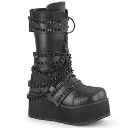 Homme Noir Bottines Demonia Trashville-138 - france UVD-4868534