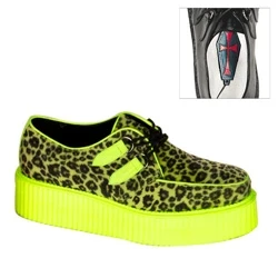 Homme Vert Clair Chaussures Creepers Demonia V-CREEPER-507UV - france YHE-1302314