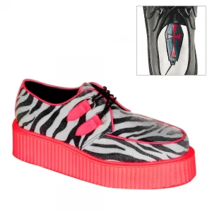 Homme Rouge Chaussures Creepers Demonia V-CREEPER-507UV - france XYA-4536742