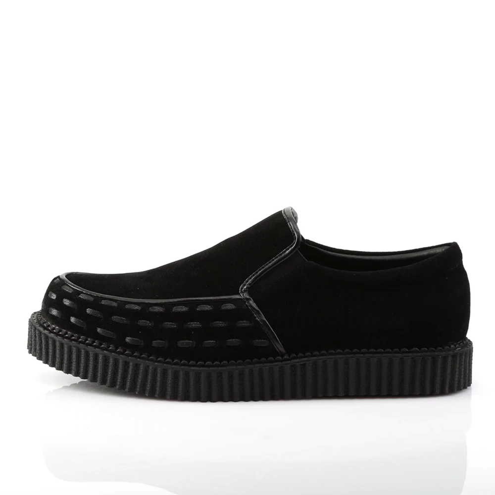 Homme Noir Chaussures Creepers Demonia V-CREEPER-607 - france TNT-8876336