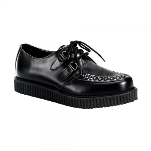 Homme Noir Chaussures Creepers Demonia Creeper-602 - france ZPU-8569725