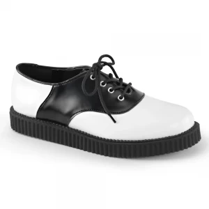 Homme Blanche Noir Chaussures Creepers Demonia Creeper-606 - france NNU-2482721