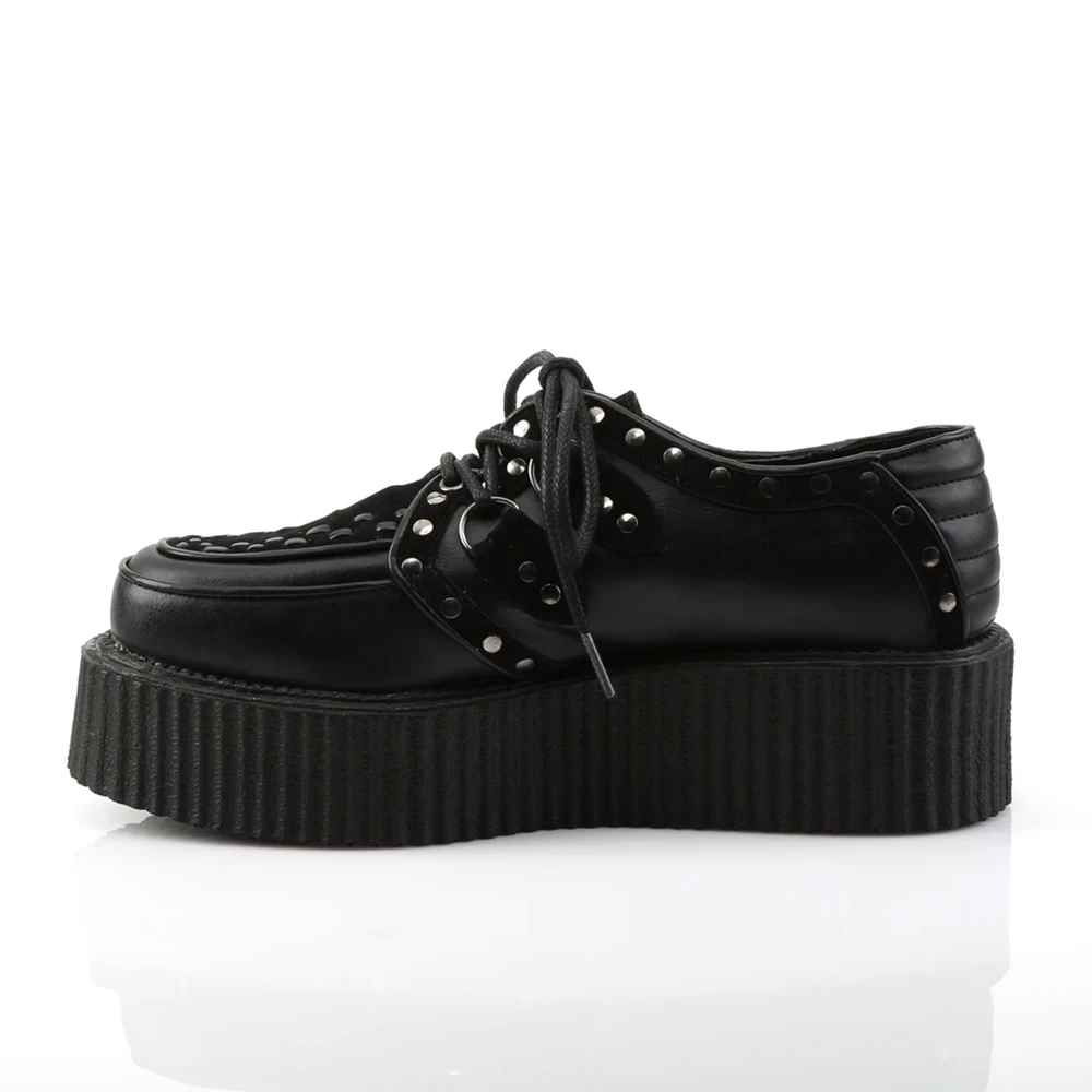 Homme Noir Chaussures Creepers Demonia V-CREEPER-535 - france GJS-7388211