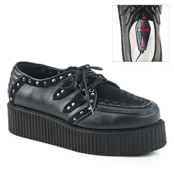 Homme Noir Chaussures Creepers Demonia V-CREEPER-535 - france GJS-7388211