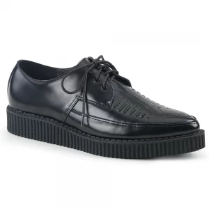 Homme Noir Chaussures Creepers Demonia Creeper-712 - france IDZ-4112548