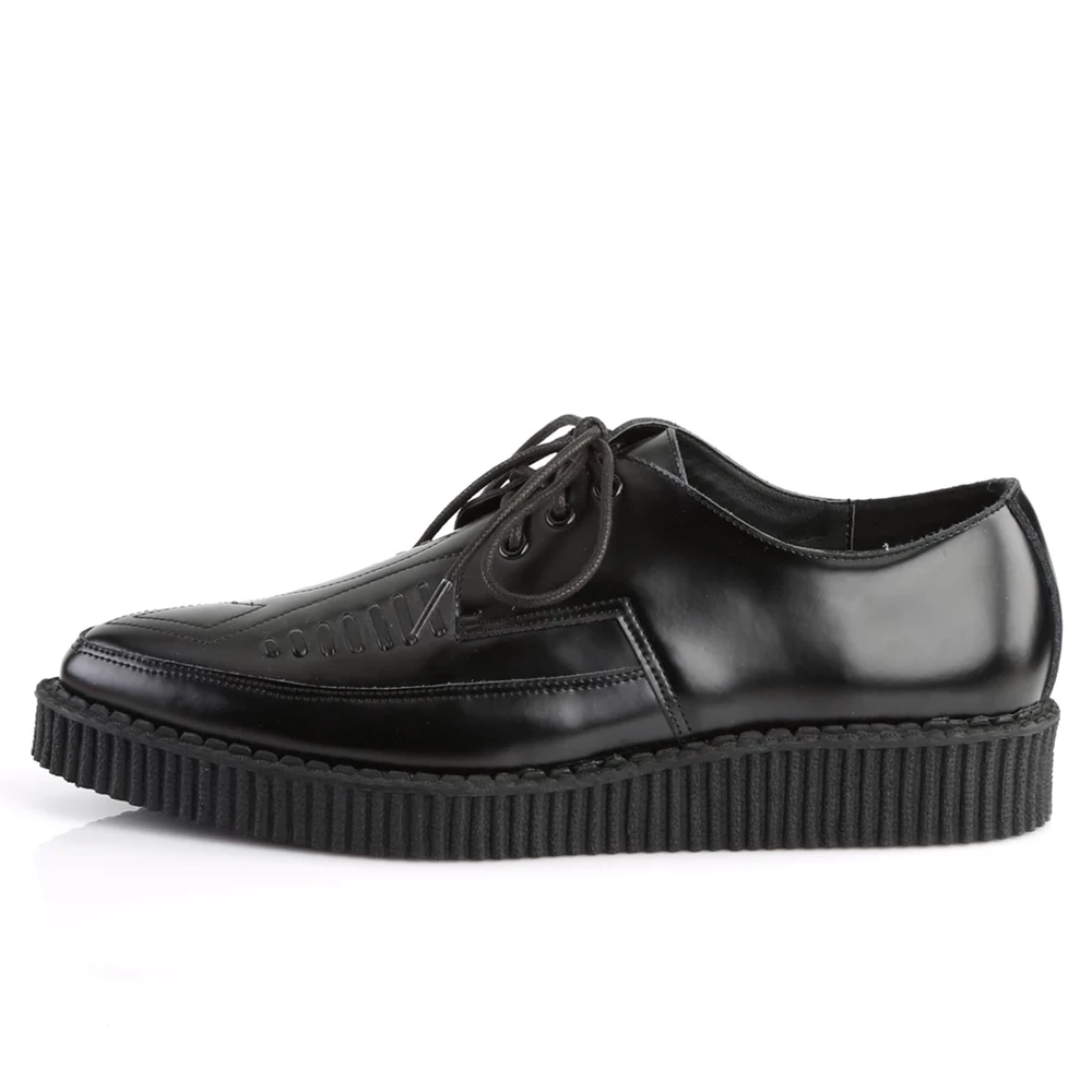 Homme Noir Chaussures Creepers Demonia Creeper-712 - france IDZ-4112548