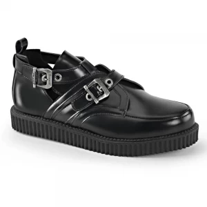 Homme Noir Chaussures Creepers Demonia Creeper-615 - france THN-8042473