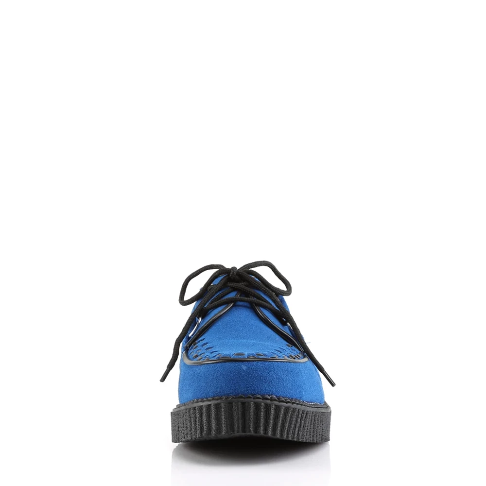 Homme Bleu Royal Bleu Chaussures Creepers Demonia Creeper-602S - france KJV-1165178