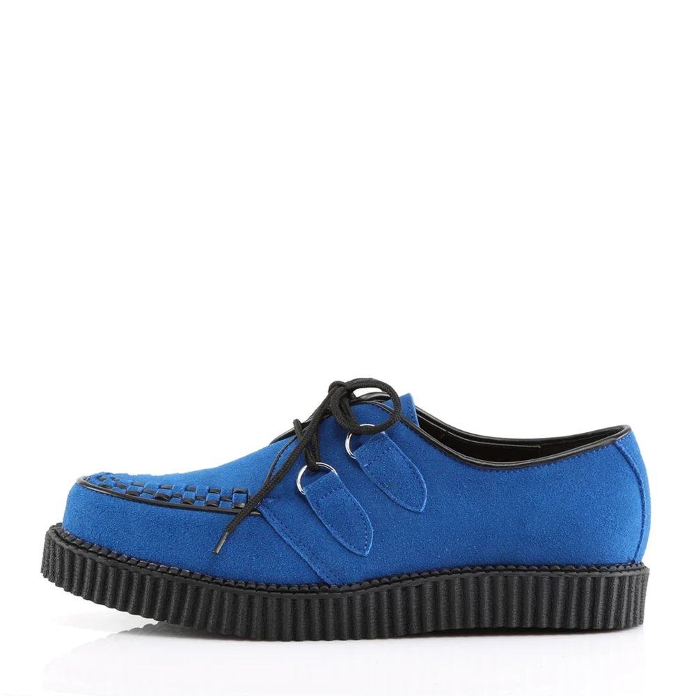 Homme Bleu Royal Bleu Chaussures Creepers Demonia Creeper-602S - france KJV-1165178