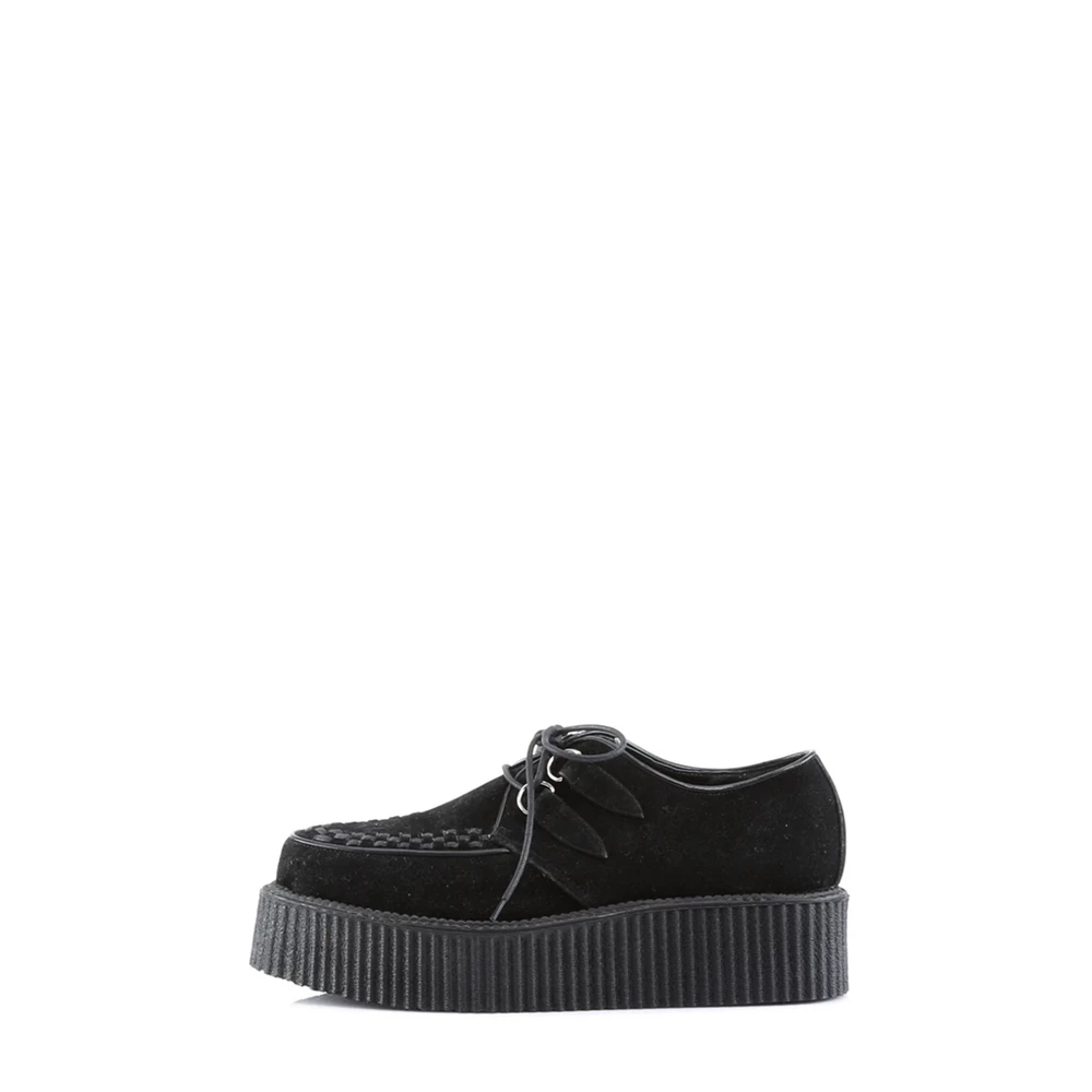 Homme Noir Chaussures Creepers Demonia V-CREEPER-502S - france RFJ-8710013