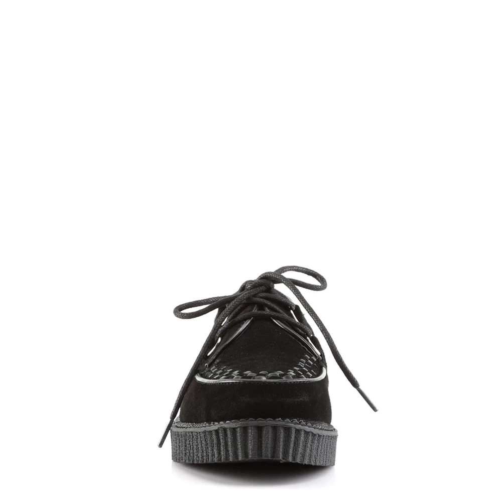 Homme Noir Chaussures Creepers Demonia Creeper-602S - france XZJ-6304395