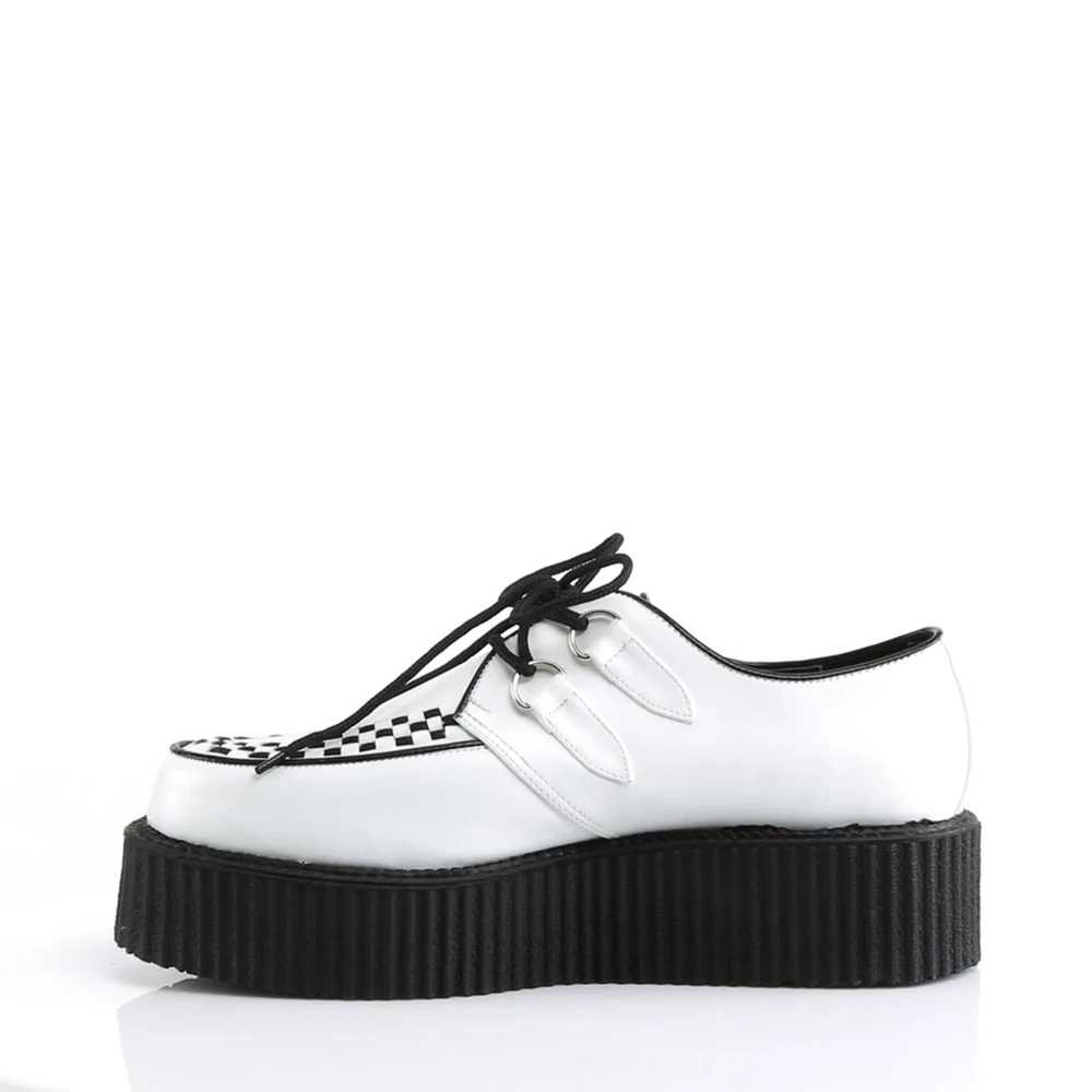 Homme Blanche Chaussures Creepers Demonia V-CREEPER-502 - france UNQ-5782438