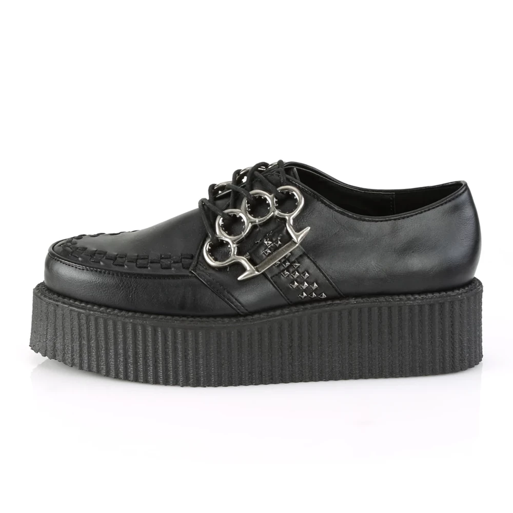 Homme Noir Chaussures Creepers Demonia V-CREEPER-516 - france GZU-4238443