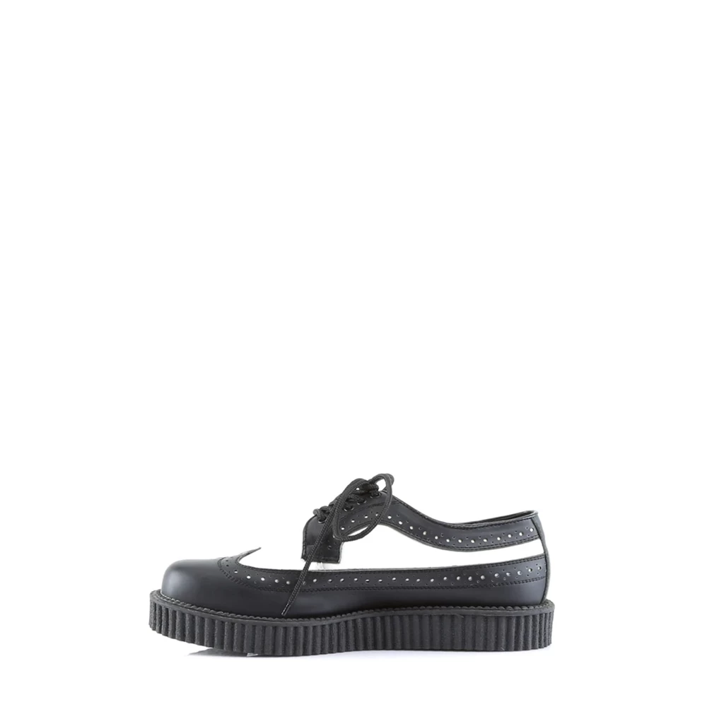 Homme Noir Blanche Chaussures Creepers Demonia Creeper-608 - france TXN-8322408