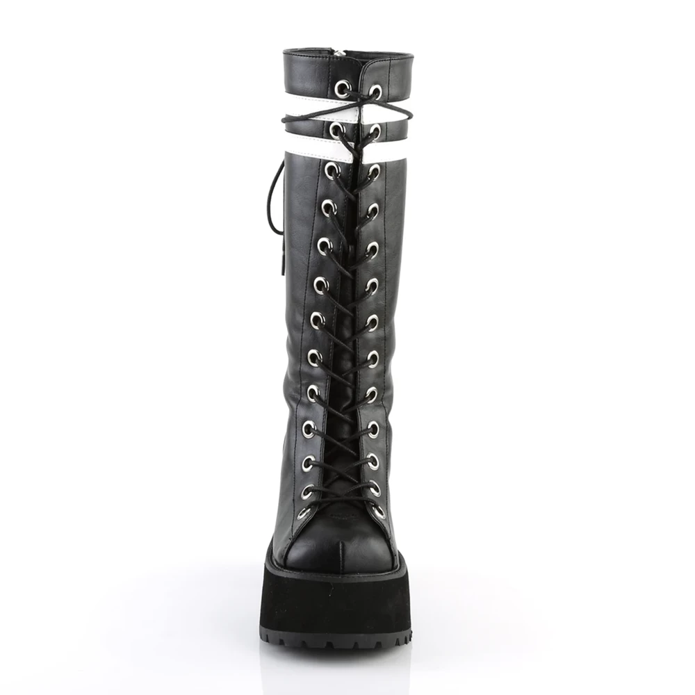 Homme Noir Blanche Bottes Hautes Demonia Ranger-320 - france BTA-7069324