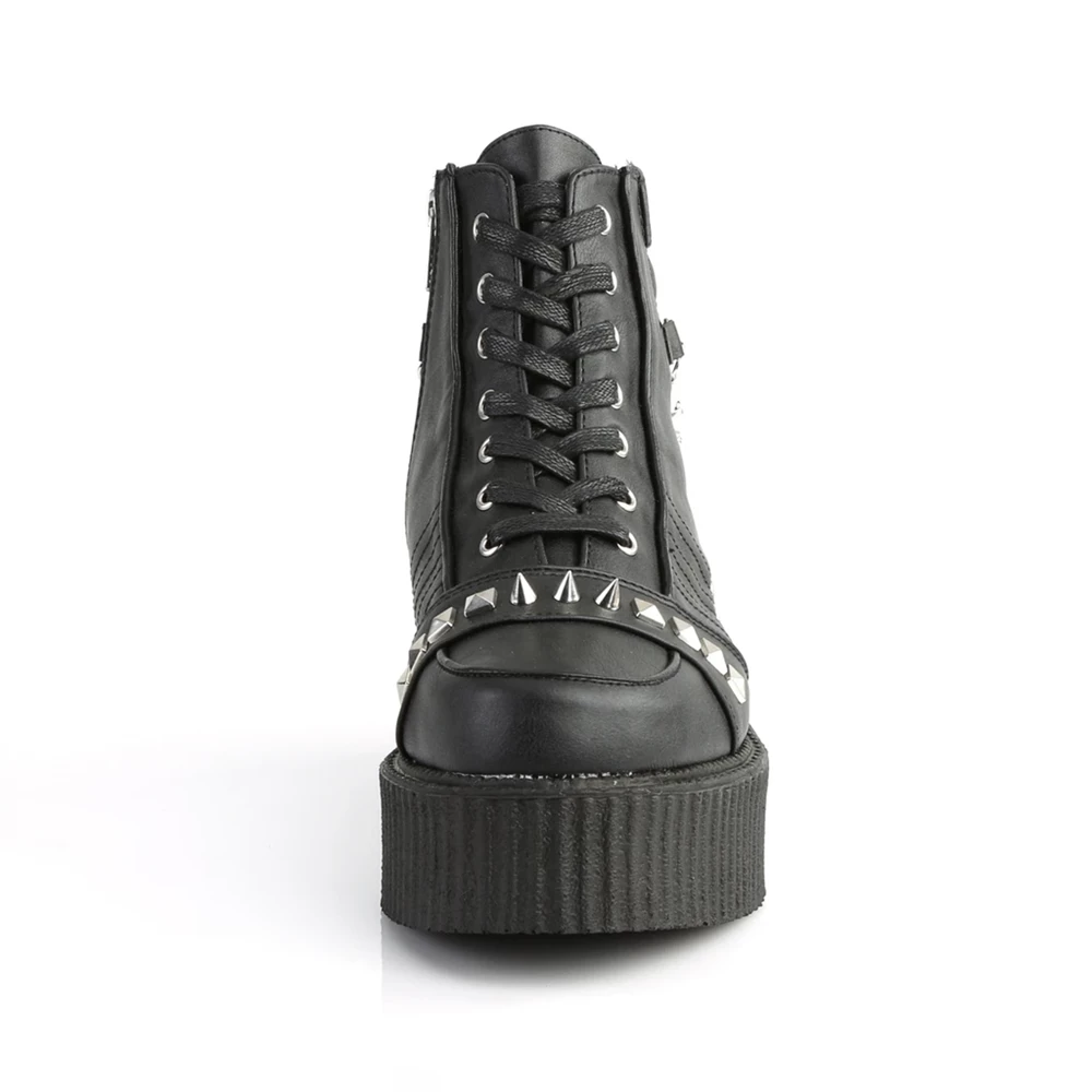 Homme Noir Chaussures Creepers Demonia V-CREEPER-565 - france UJJ-4181100