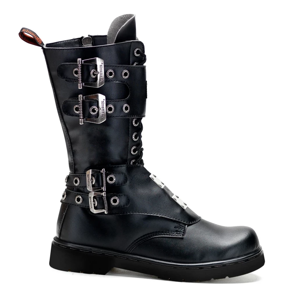 Homme Noir Bottes Hautes Demonia Defiant-302 - france THG-1351508