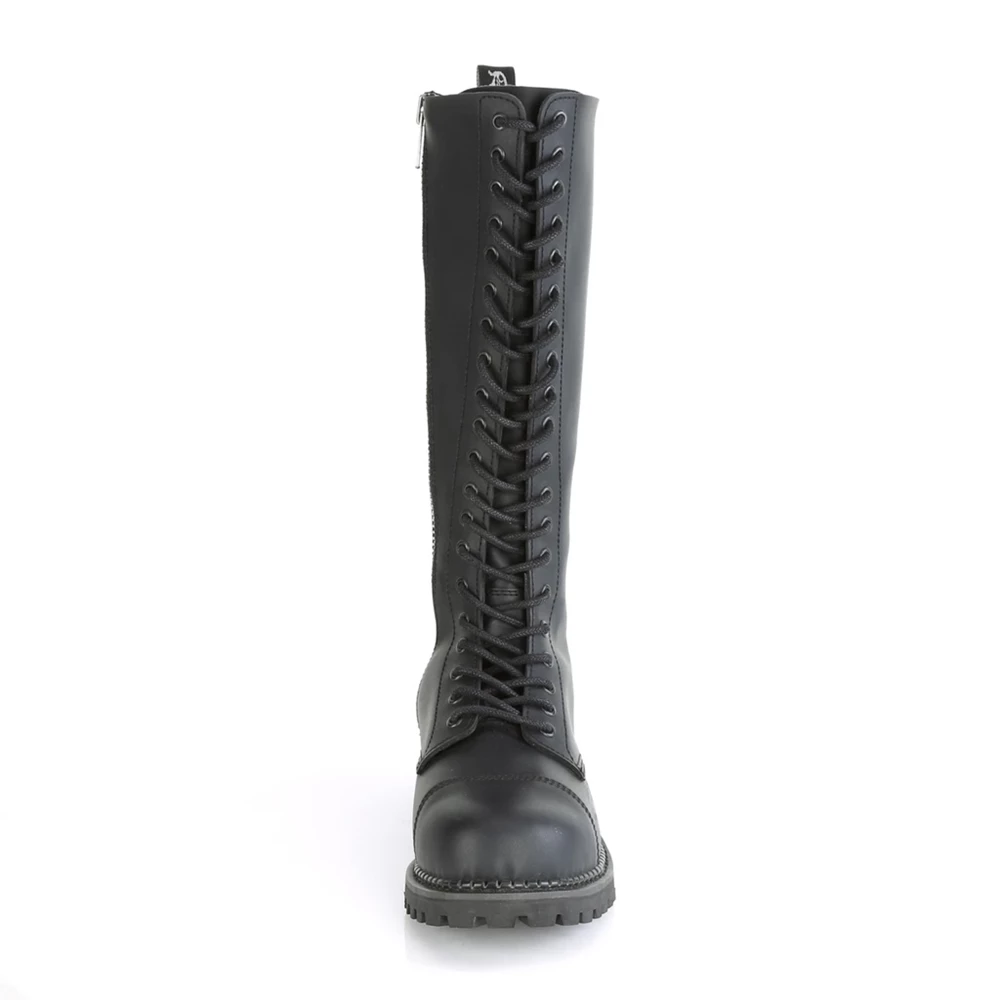 Homme Noir Bottes Hautes Demonia Riot-20 - france SWO-5358229