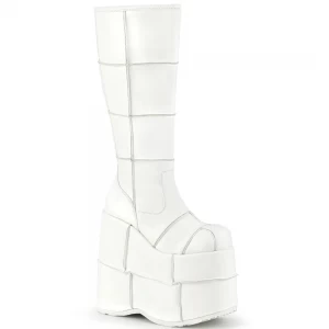 Homme Blanche Bottes Hautes Demonia Stack-301 - france LLY-6775154