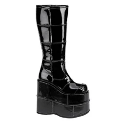 Homme Noir Bottes Hautes Demonia Stack-301 - france NGA-3632454