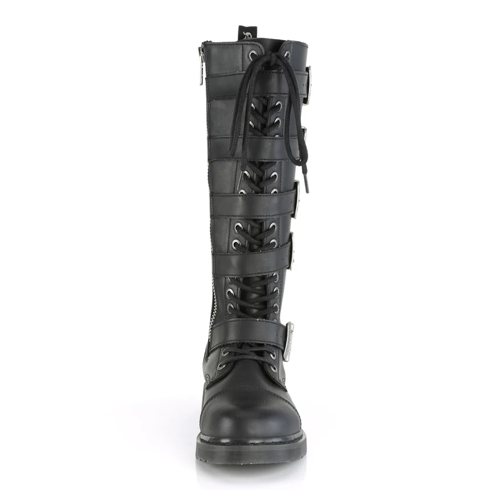 Homme Noir Bottes Hautes Demonia Bolt-425 - france MFV-9093103