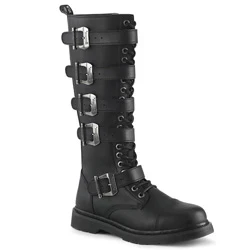 Homme Noir Bottes Hautes Demonia Bolt-425 - france MFV-9093103