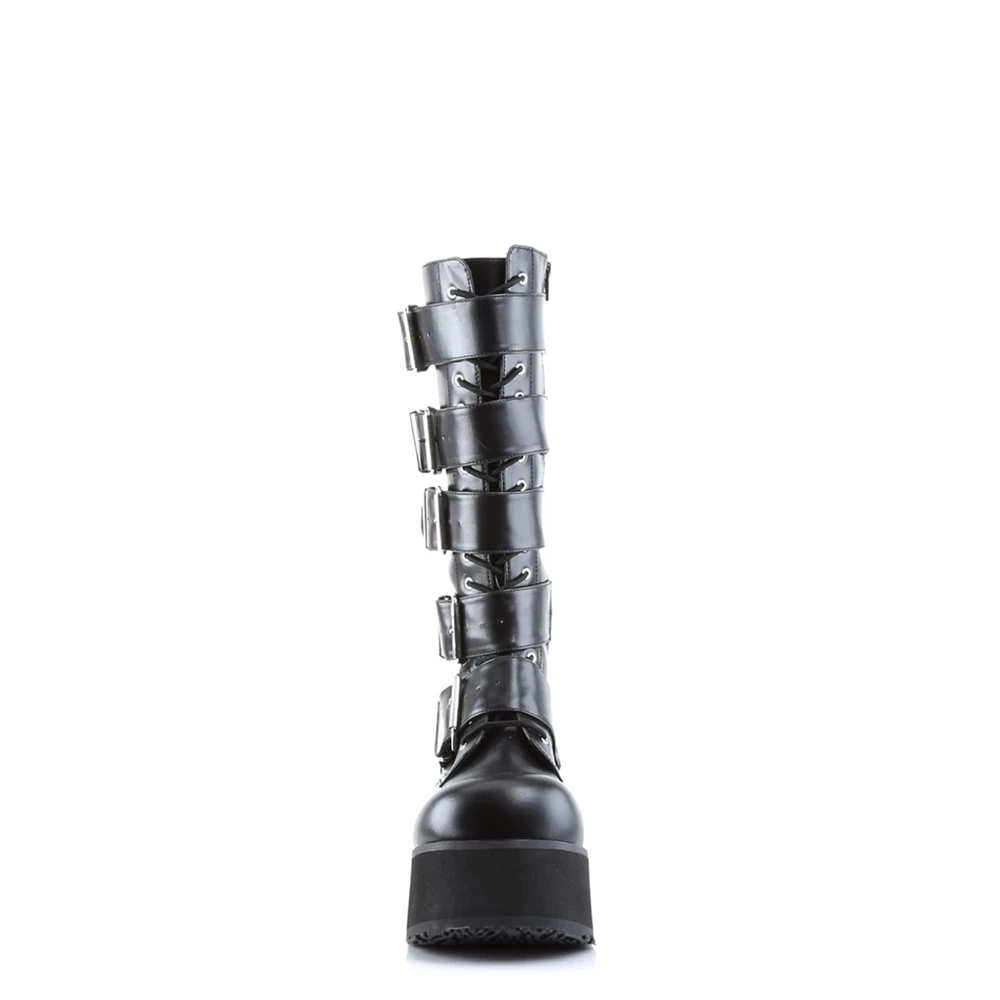 Homme Noir Bottes Hautes Demonia Trashville-518 - france IYW-8090666