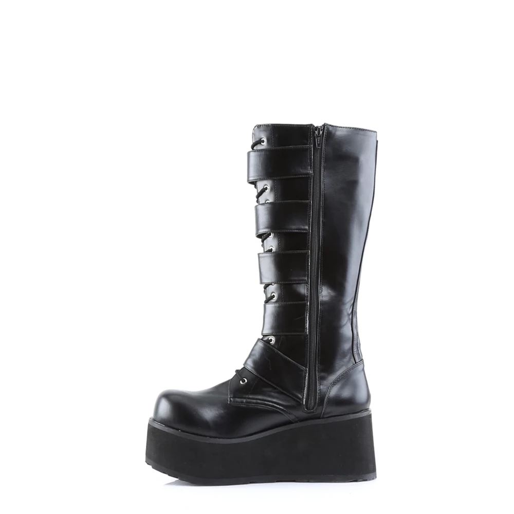 Homme Noir Bottes Hautes Demonia Trashville-518 - france IYW-8090666