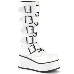 Homme Blanche Bottes Hautes Demonia Trashville-518 - france AQQ-4626966