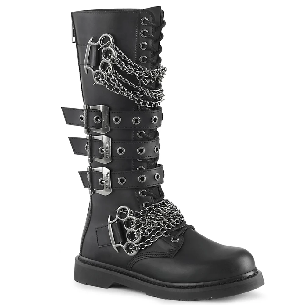 Homme Noir Bottes Hautes Demonia Bolt-450 - france HIE-9753800