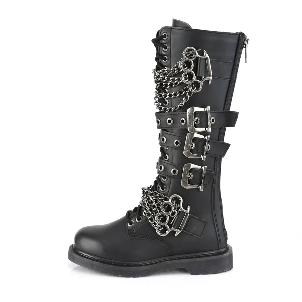 Homme Noir Bottes Hautes Demonia Bolt-450 - france HIE-9753800