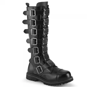 Homme Noir Bottes Hautes Demonia Riot-21MP - france RDR-7942360