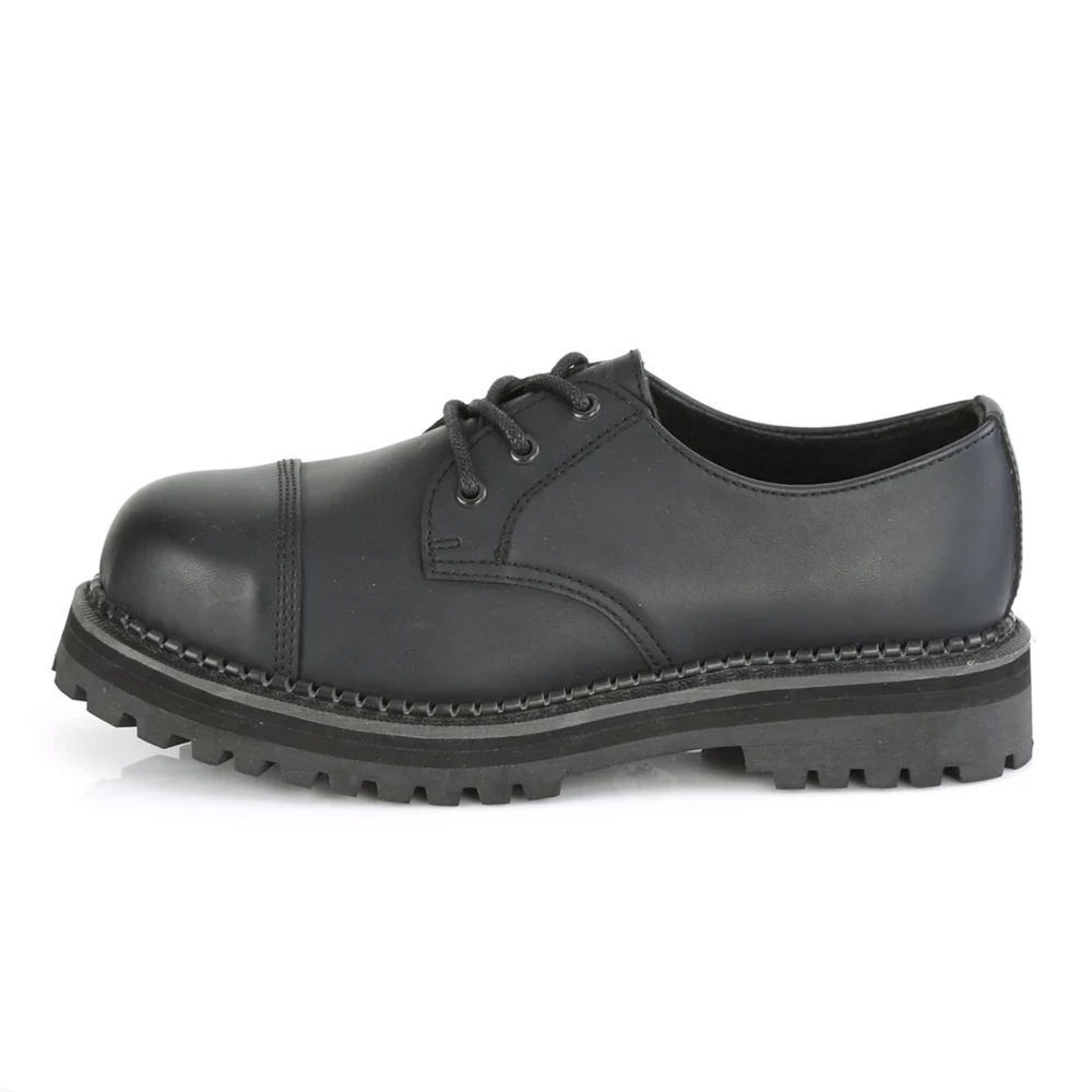 Homme Noir Chaussures Plateforme Demonia Riot-03 - france AUA-8871696