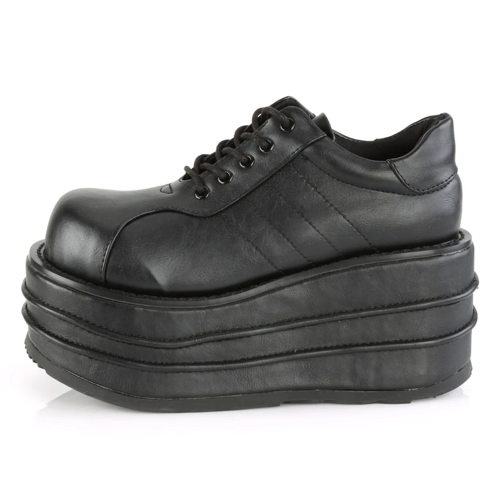 Homme Noir Chaussures Plateforme Demonia Tempo-08 - france VZA-1882024