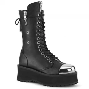 Homme Noir Chaussures Plateforme Demonia Gravedigger-14 - france MXM-5944154