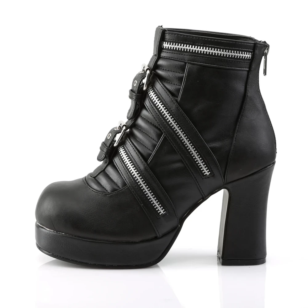 Femme Noir Bottines Demonia Gothika-50 - france ZYR-5498170