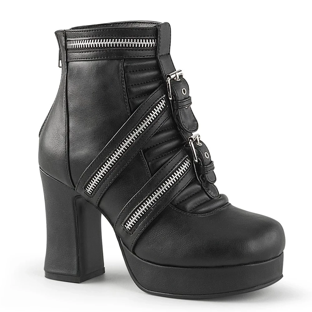 Femme Noir Bottines Demonia Gothika-50 - france ZYR-5498170