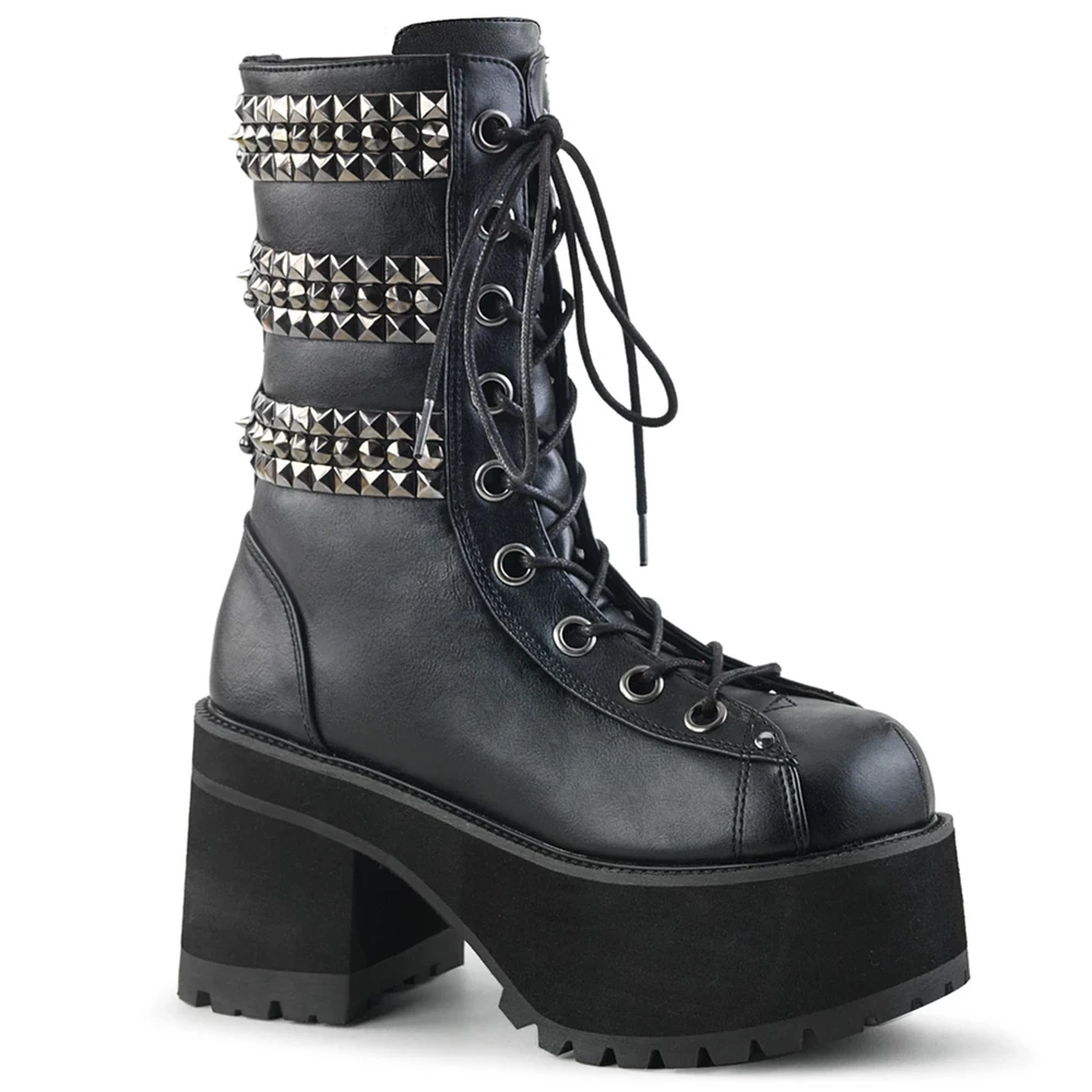 Femme Noir Bottines Demonia Ranger-305 - france QFF-3614764