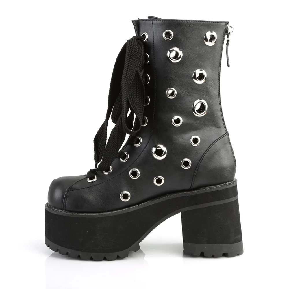 Femme Noir Bottines Demonia Ranger-310 - france ZTU-5356282