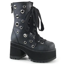 Femme Noir Bottines Demonia Ranger-310 - france ZTU-5356282